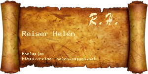 Reiser Helén névjegykártya